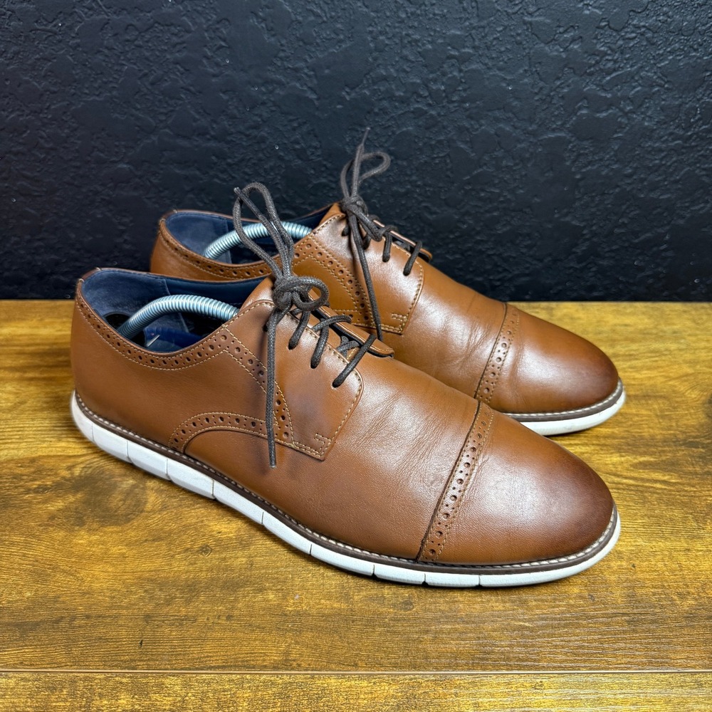 Johnston & Murphy Prentiss 59-2990 Tan Leather Dress Sneaker Mens 10.5M